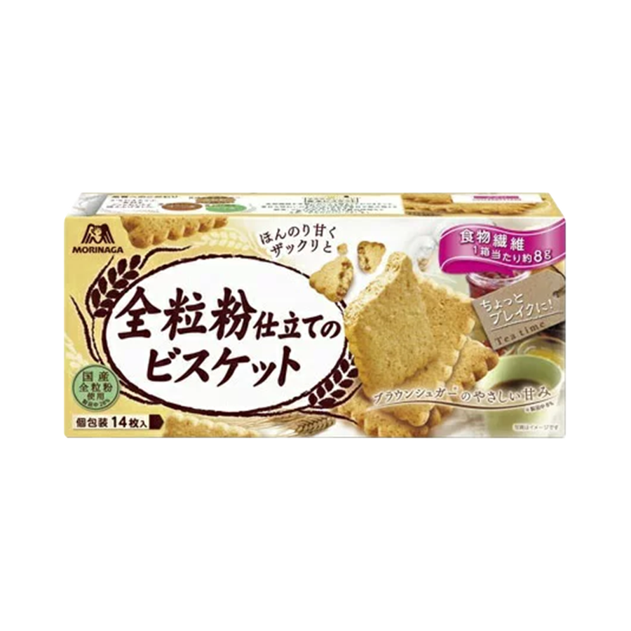 morinaga 森永制果 森永biscuit 酥脆健康轻甜全麦饼干 14片