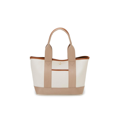 Breath TOPKAPI 苏格兰纹理 A4 手提包 淡米色