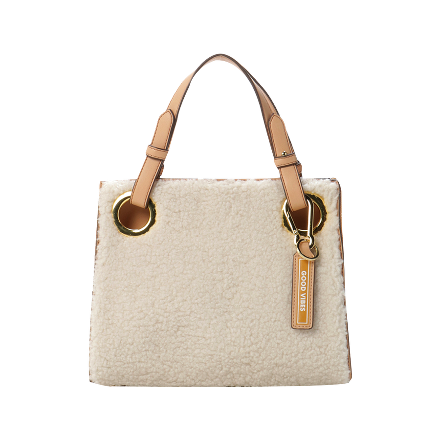 samantha vega 毛绒手提包 白色  小