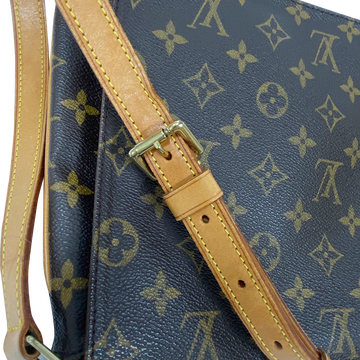 【古著】louis vuitton 路易威登 musette salsa老花翻蓋單肩包 短