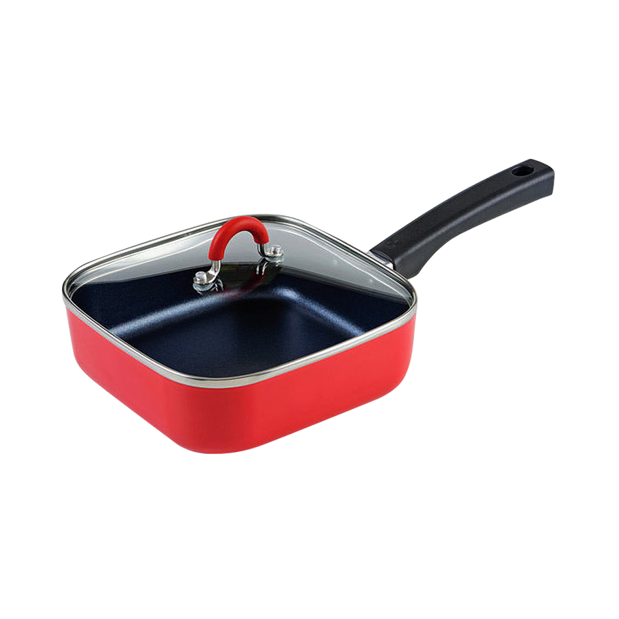 和平 freiz tomay ih对应深型方形多功能平底锅 红色 1个