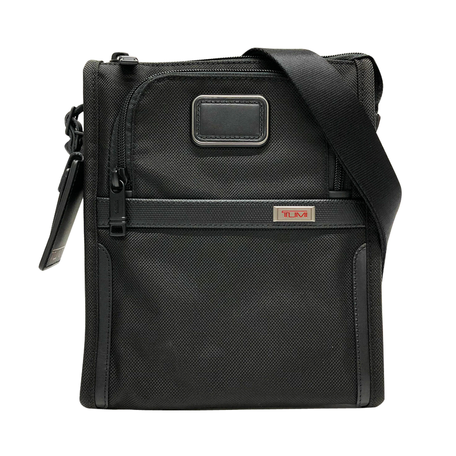tumi途明 弹道尼龙时尚纤巧男士单肩斜挎包 黑色