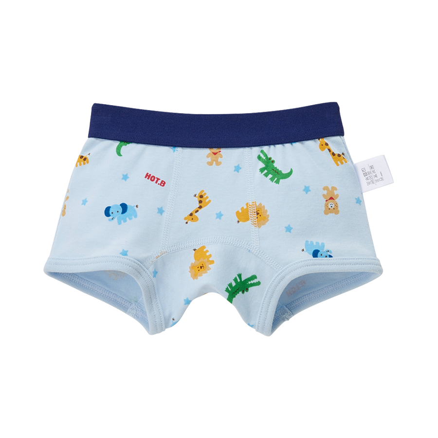 mikihouse柔软亲肤全棉男宝宝内裤蓝色欢乐动物园110cm1件